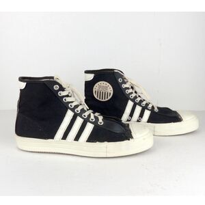 Vintage Pro Striper Pro Basketball Shoes Men 9 Black White High Top 70s USA